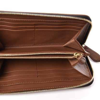 Burberry Calfskin Haymarket Check Elmore Zip Around Wallet Tan 5 of 8