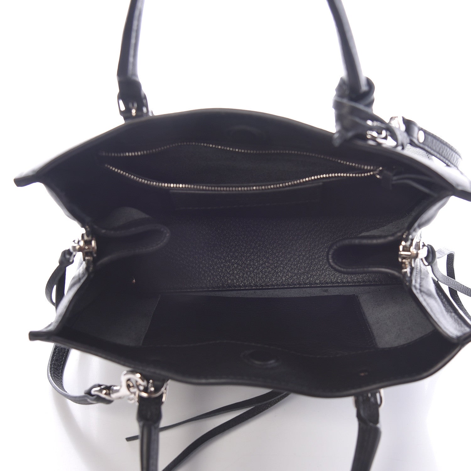 Balenciaga Calfskin Papier Mini A4 Zip Around Tote Black 5 of 11