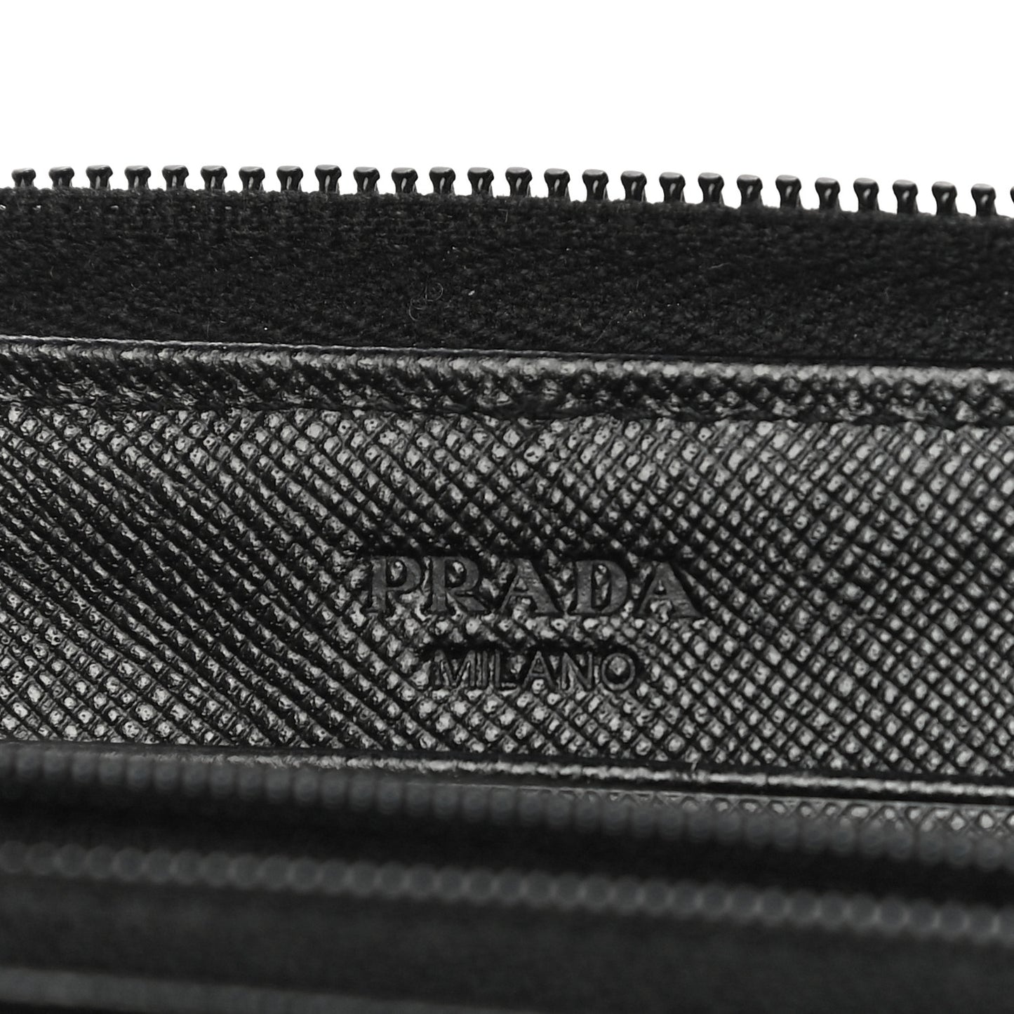 Tessuto Nylon Zip Around Wallet Black