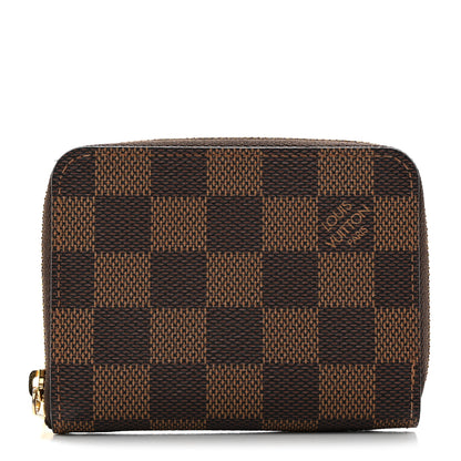 Louis Vuitton Damier Ebene Zippy Coin Purse Rose Ballerine 1 of 7