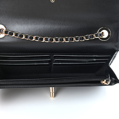 Chanel Lambskin Quilted Trendy CC Wallet On Chain WOC Black 4 of 5