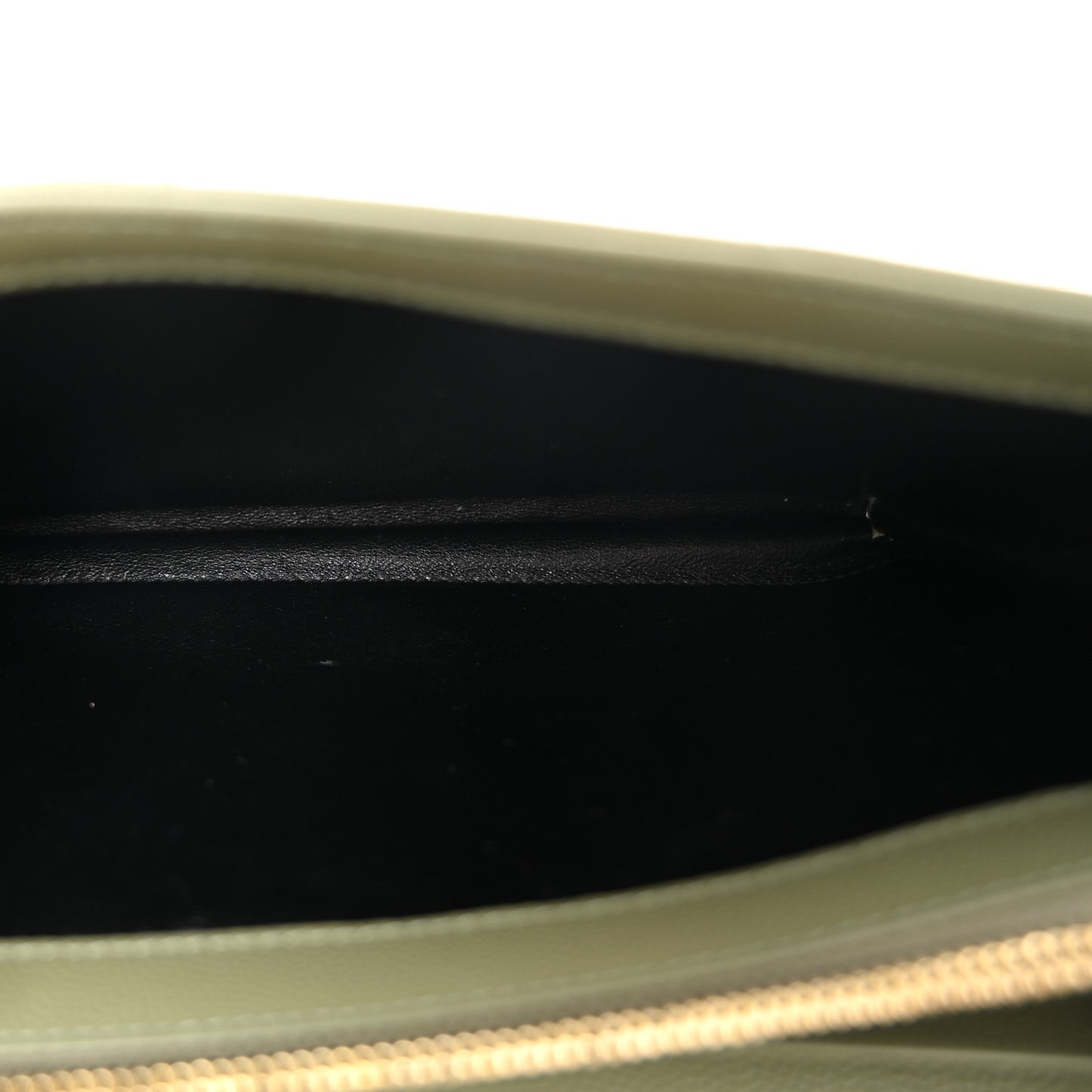 Grain De Poudre Matelasse Chevron Monogram Chain Wallet Light Sage
