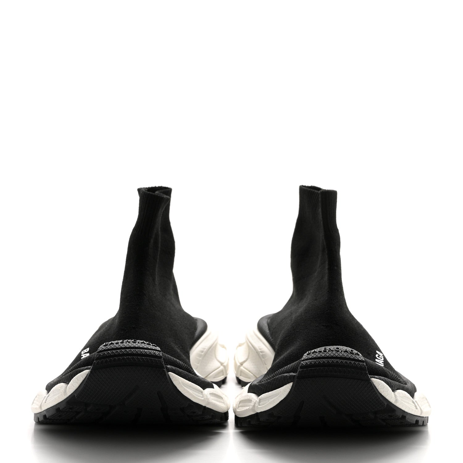 Balenciaga Technical 3D Recycled Knit Womens 3XL Sock Sneakers 35 Black White 2 of 8