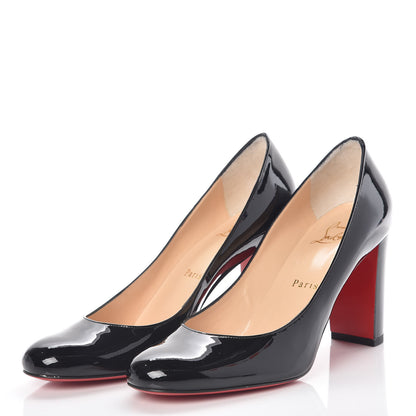 Christian Louboutin Patent Cadrilla 70 Pumps 37 Black 3 of 8