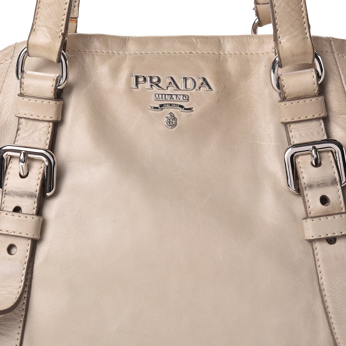 Vitello Shine Tote Ivory