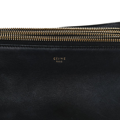 Celine Lambskin Small Trio Crossbody Bag Black 6 of 10