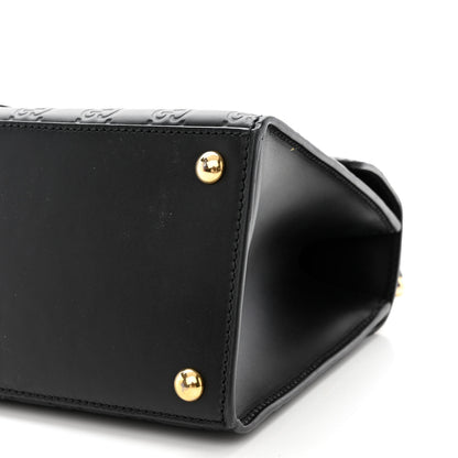 Gucci Guccissima Signature Small Padlock Top Handle Bag Black 10 of 11