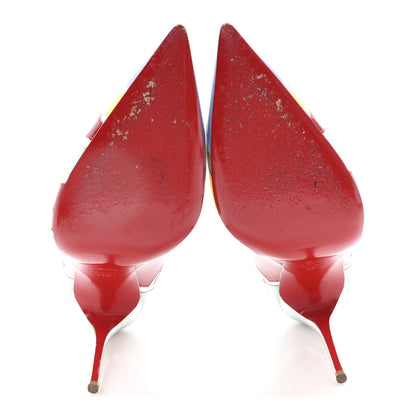 Christian Louboutin Metallic Shiny Nappa Patent Explorete 100 Pumps 39.5 Lavender Multicolor 6 of 8
