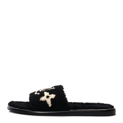 Louis Vuitton Shearling Magnetic Flat Mule 41 Black 1 of 9