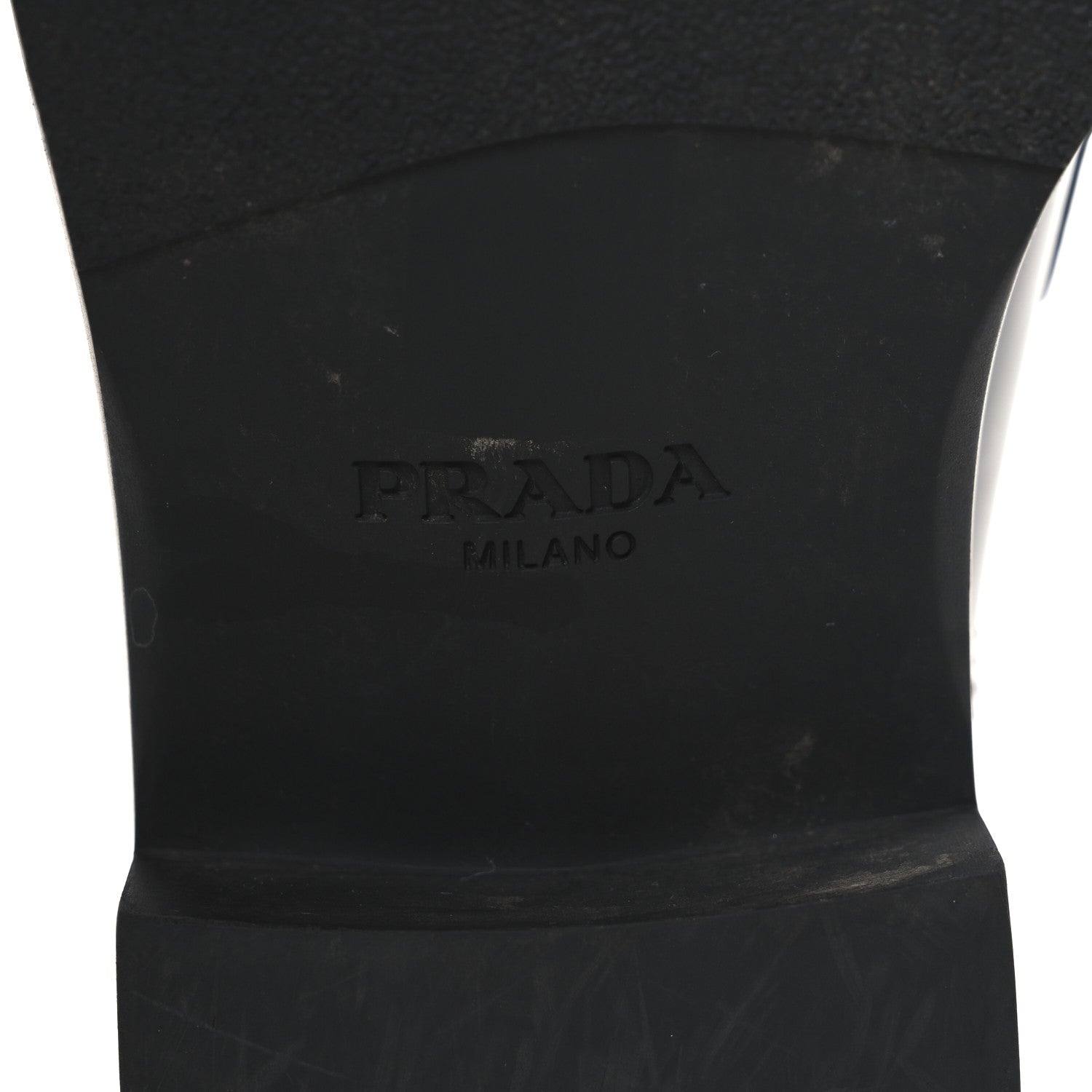 Prada Spazzolato Triangle 40mm Loafer Mules 37.5  Black 8 of 10