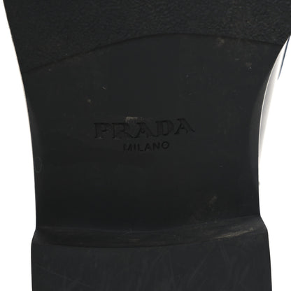 Prada Spazzolato Triangle 40mm Loafer Mules 37.5  Black 8 of 10