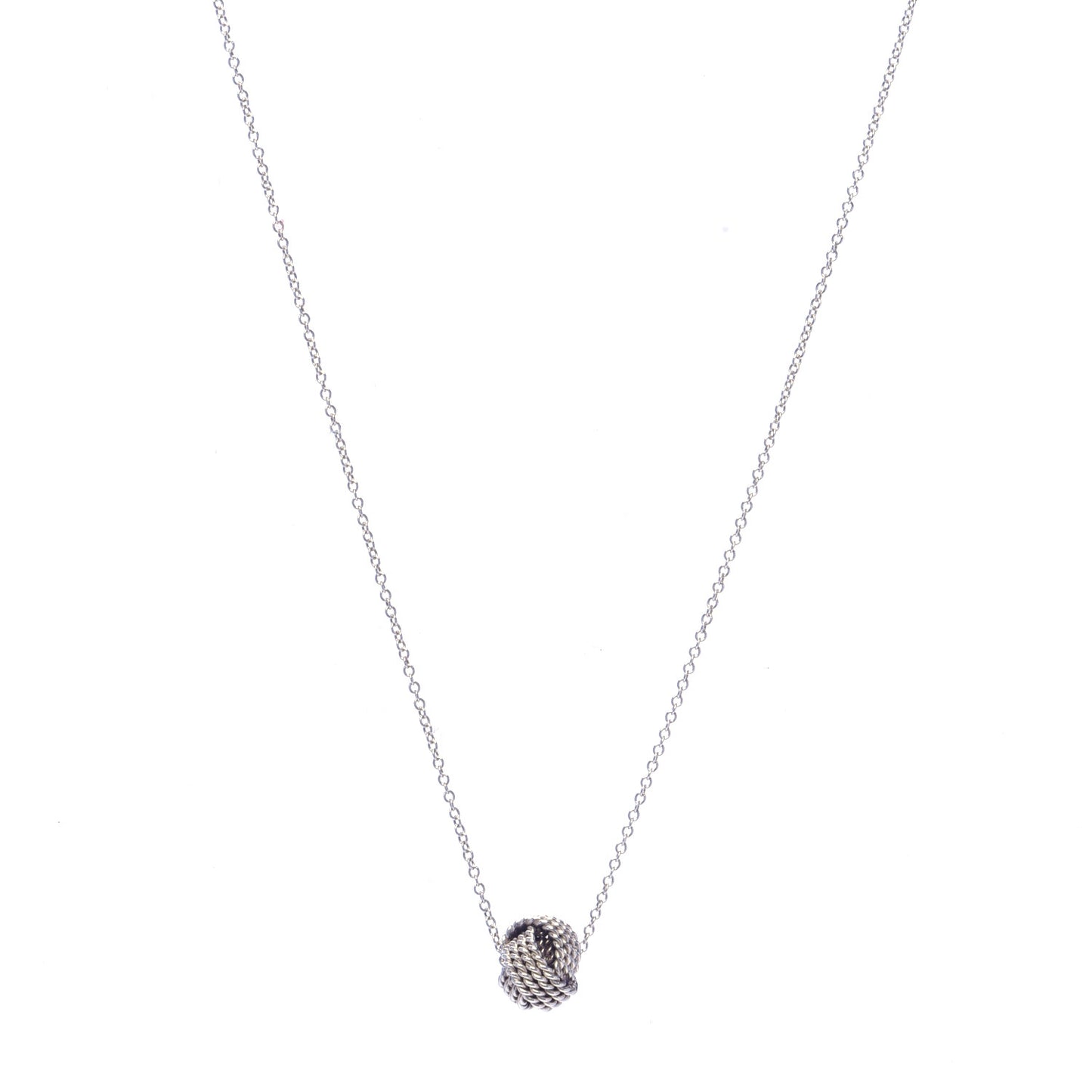 Sterling Silver Twist Knot Pendant Necklace