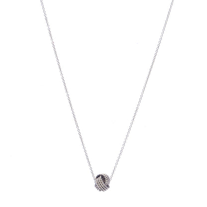 Tiffany Sterling Silver Twist Knot Pendant Necklace 1 of 6