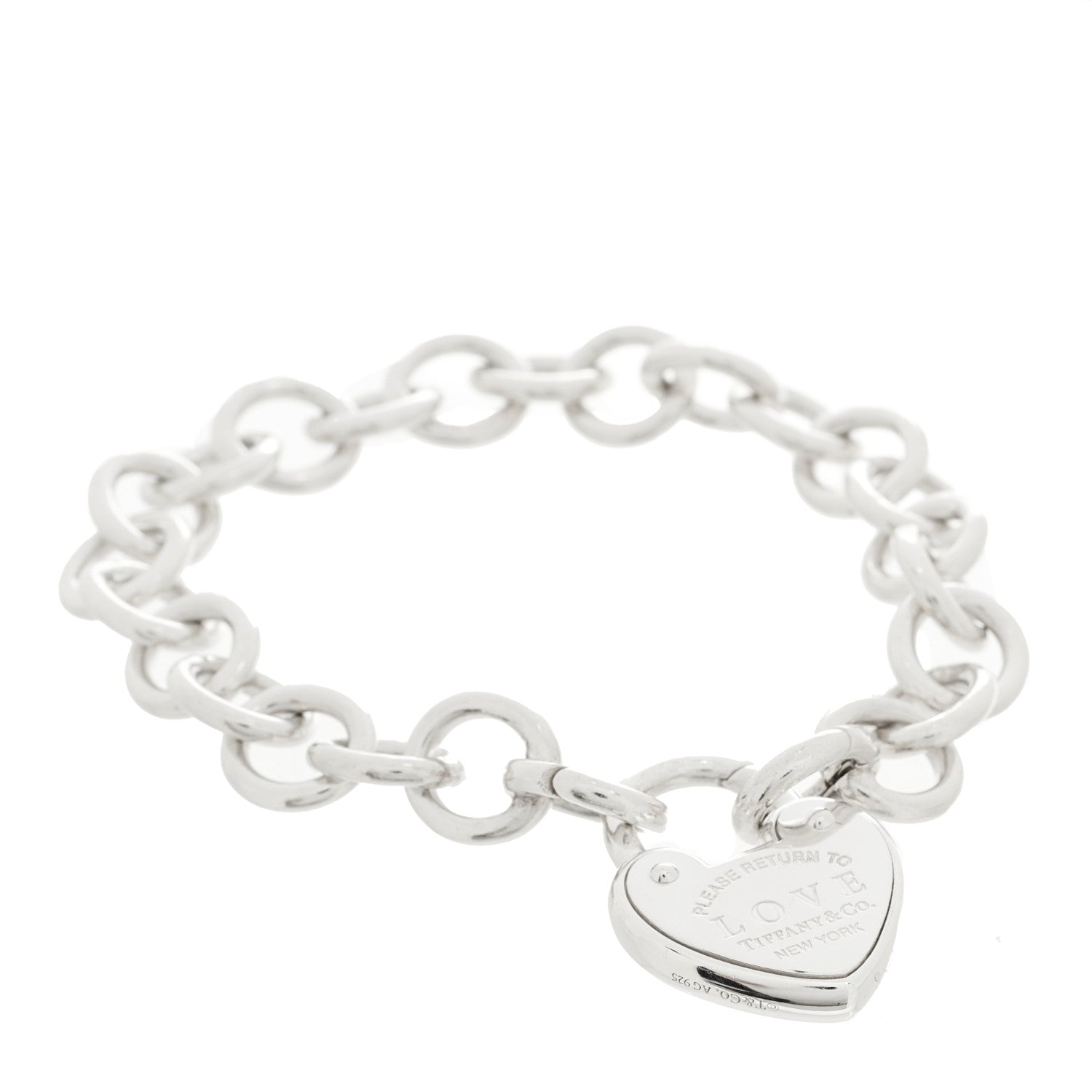 Tiffany Sterling Silver Return to Tiffany Love Lock Bracelet 1 of 3
