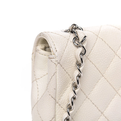 Chanel Caviar Quilted East West Flap White 12 of 12