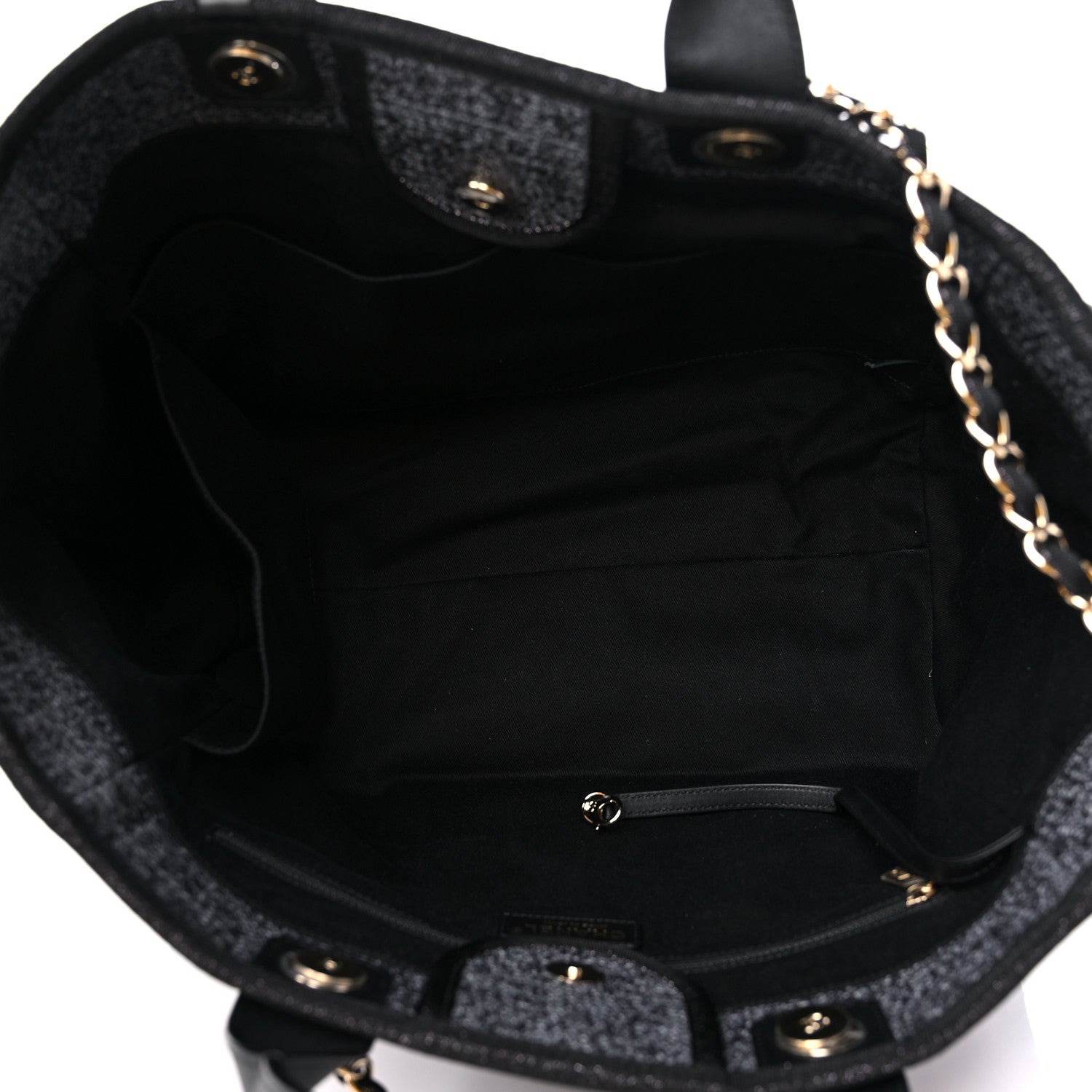 Chanel Lurex Boucle Medium Deauville Tote Black 5 of 9