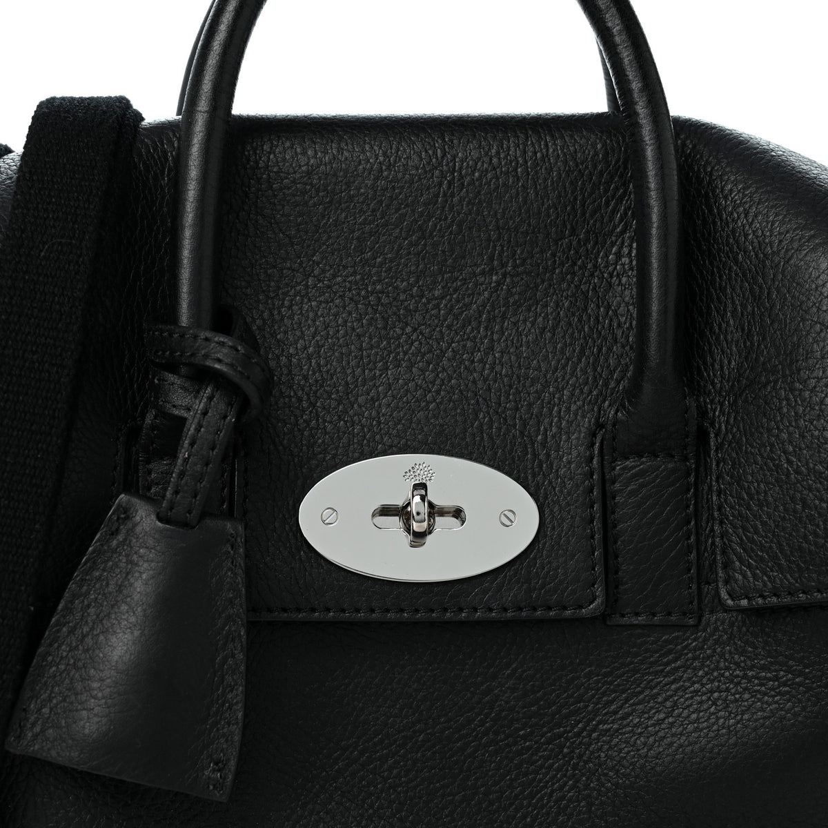 Natural Leather Mini Cara Delevigne Convertible Satchel Black