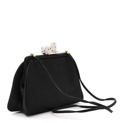 Judith Leiber Satin Crystal Panther Clutch Black 4 of 14
