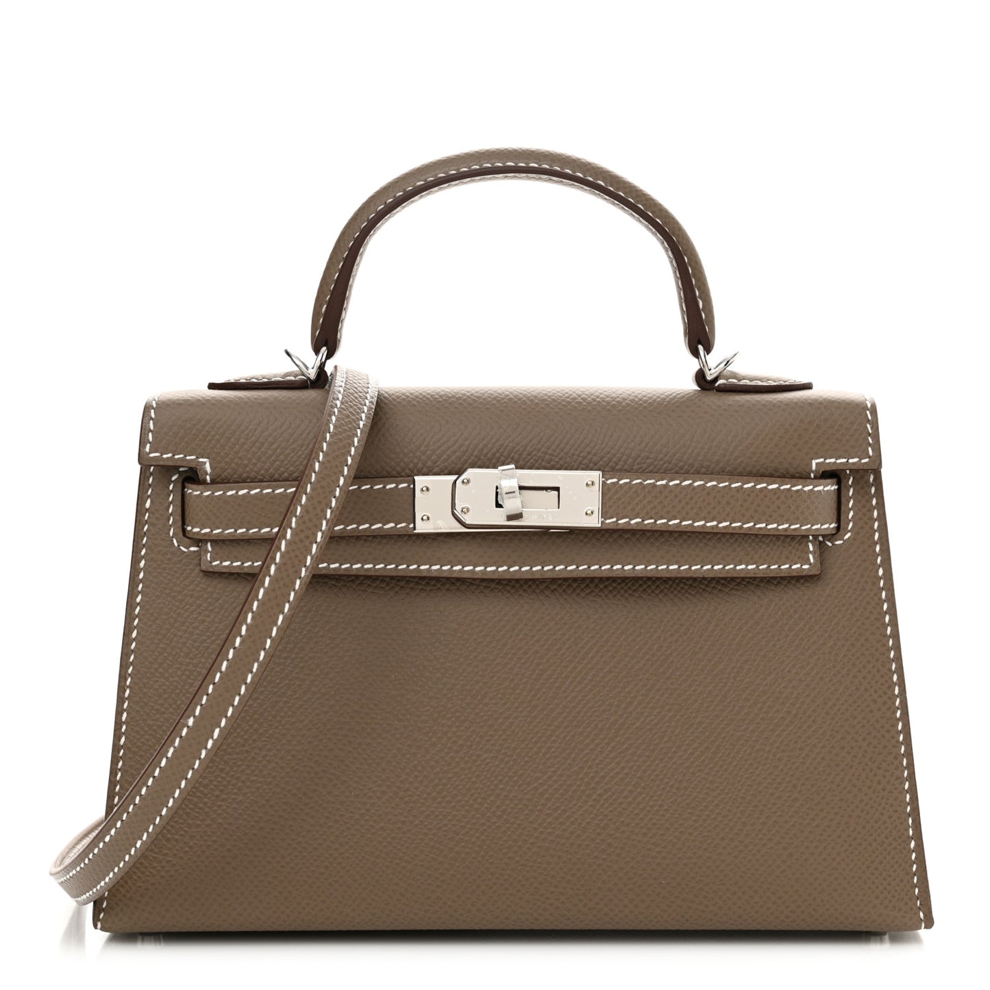 Epsom Mini Kelly Sellier 20 Etoupe