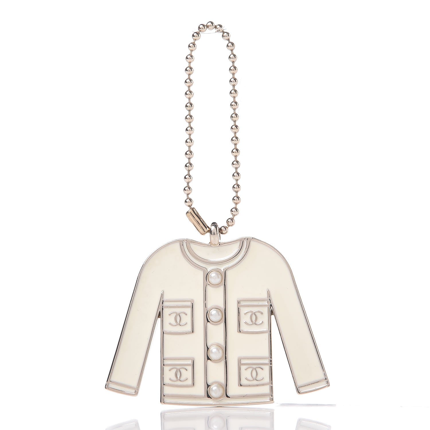 Chanel Pearl Enamel Blazer Jacket Charm 1 of 2