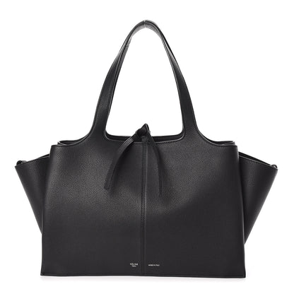 Celine Baby Grained Calfskin Medium Tri-Fold Bag Black 1 of 13