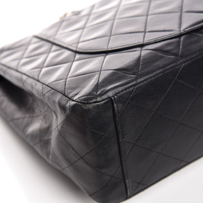 Chanel Lambskin Quilted XL Jumbo Single Flap Black 15 of 17