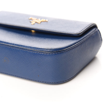 Prada Saffiano Box Clutch Bleuette 11 of 11
