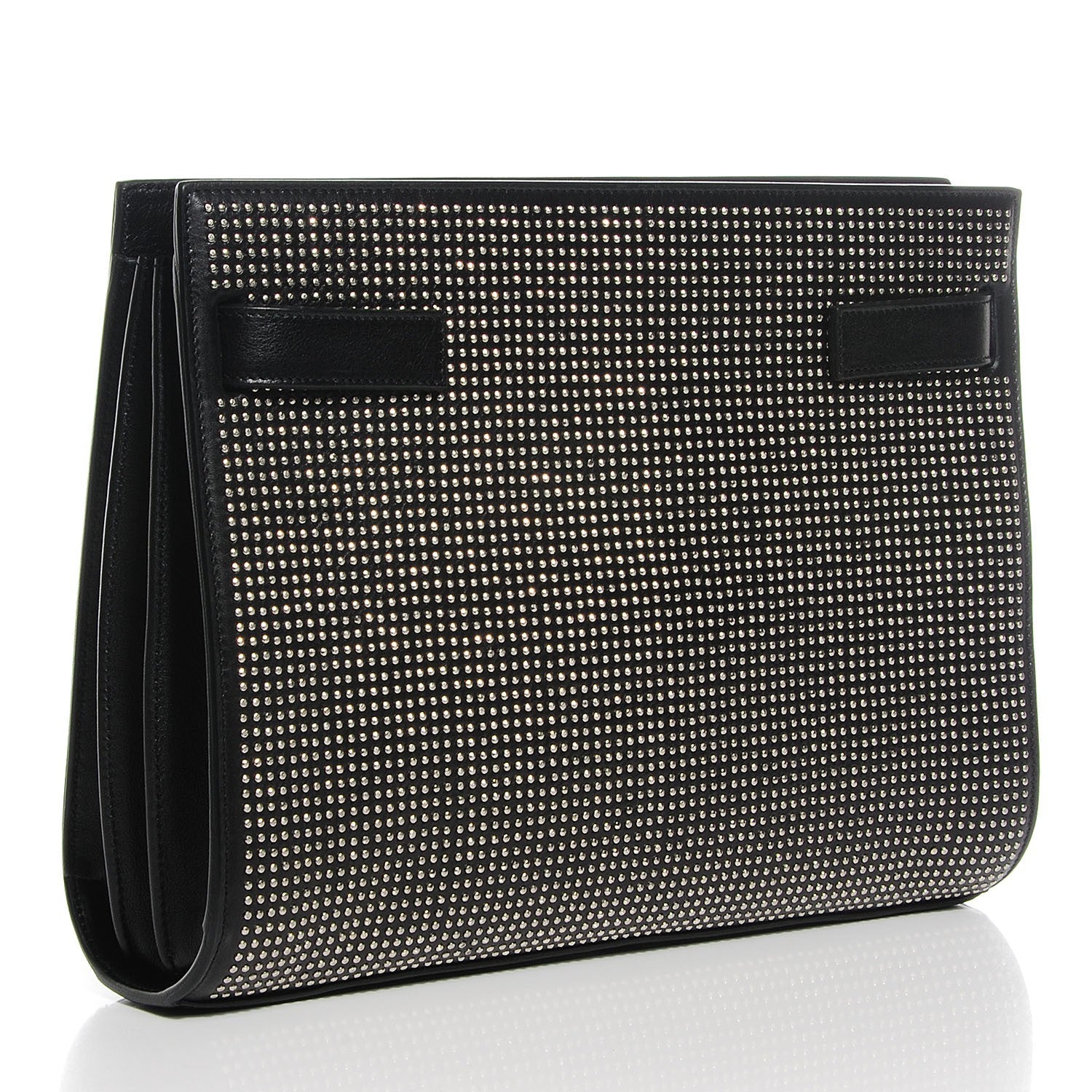 Saint Laurent Calfskin Stud Sac De Jour Clutch Black 3 of 8