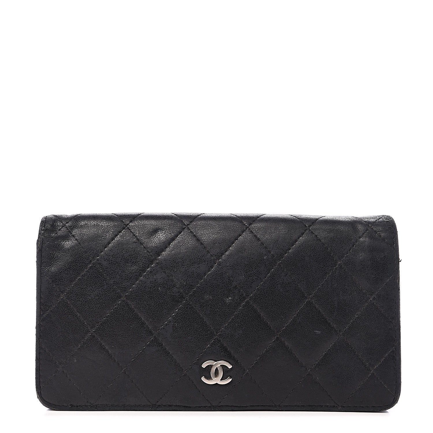 Chanel Lambskin Quilted Yen Wallet Black 1 of 16