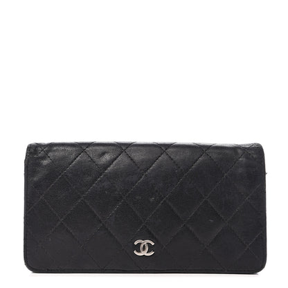 Chanel Lambskin Quilted Yen Wallet Black 1 of 16
