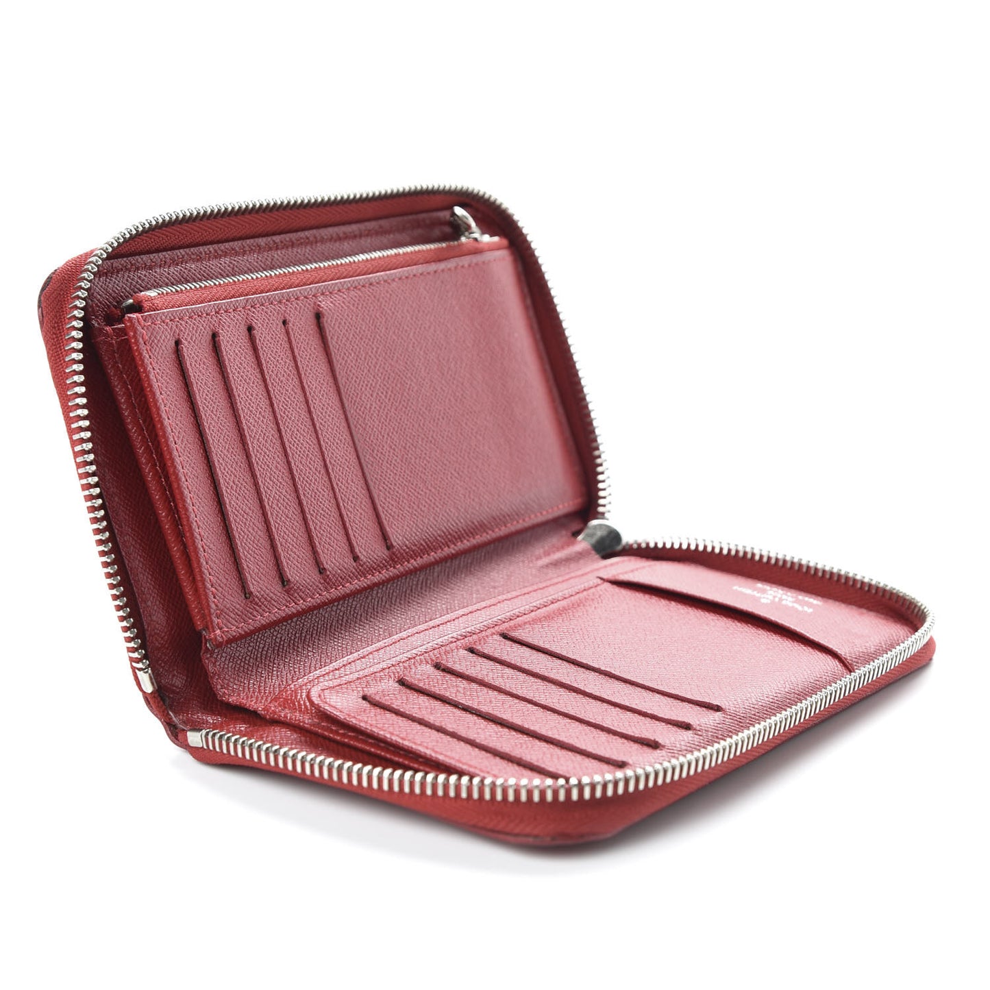 Epi Zippy Compact Wallet Carmine