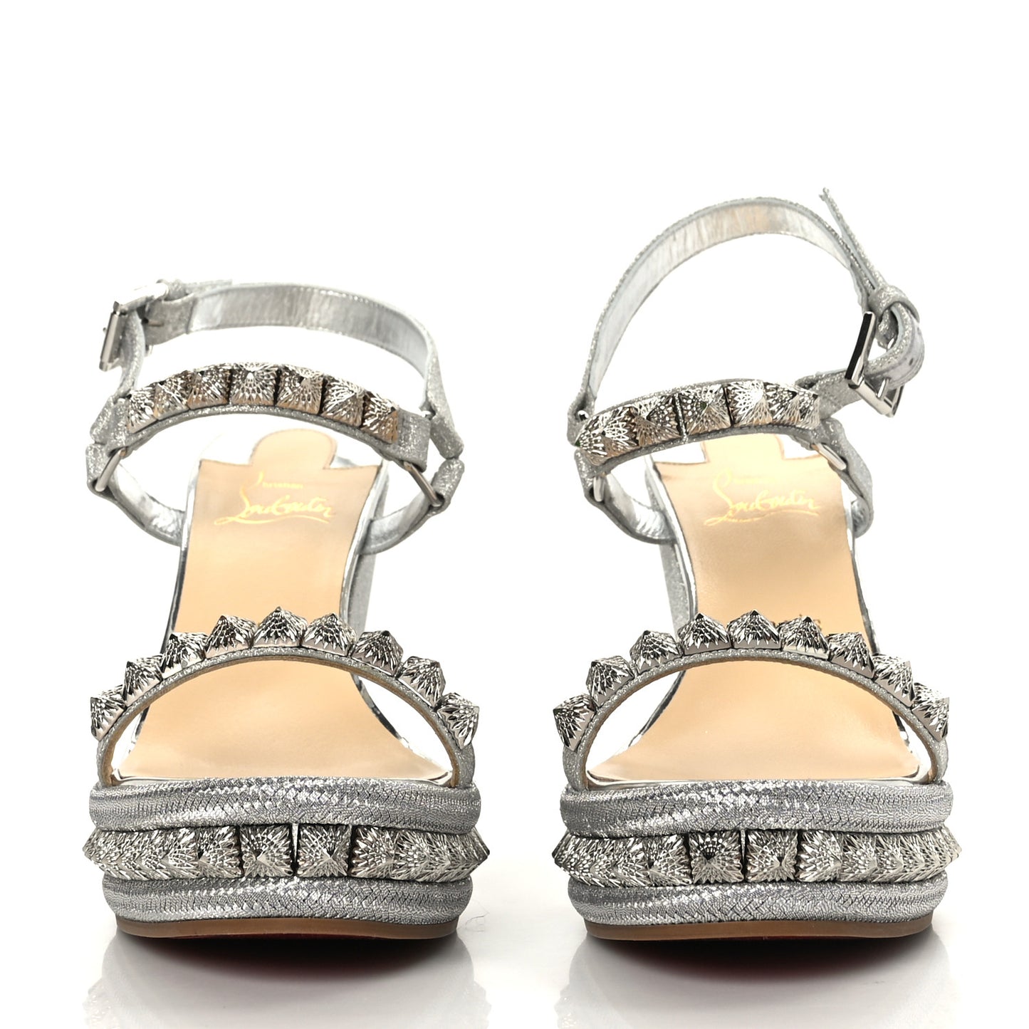 Mini Glitter Pira Ryad 110 Wedge Sandals 40 Silver
