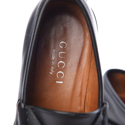 Gucci Laredo Calf Horsebit Lug Sole Loafers 6.5 Black 10 of 14