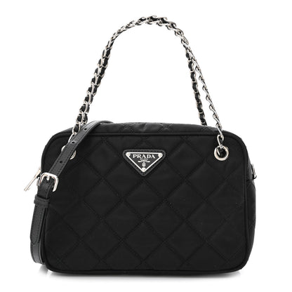 Prada Nylon Tessuto Impuntu Quilted Bandoliera Crossbody Bag Black 1 of 11