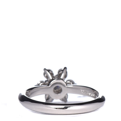 Tiffany Platinum Diamond Flower Ring 48 4.5 4 of 5