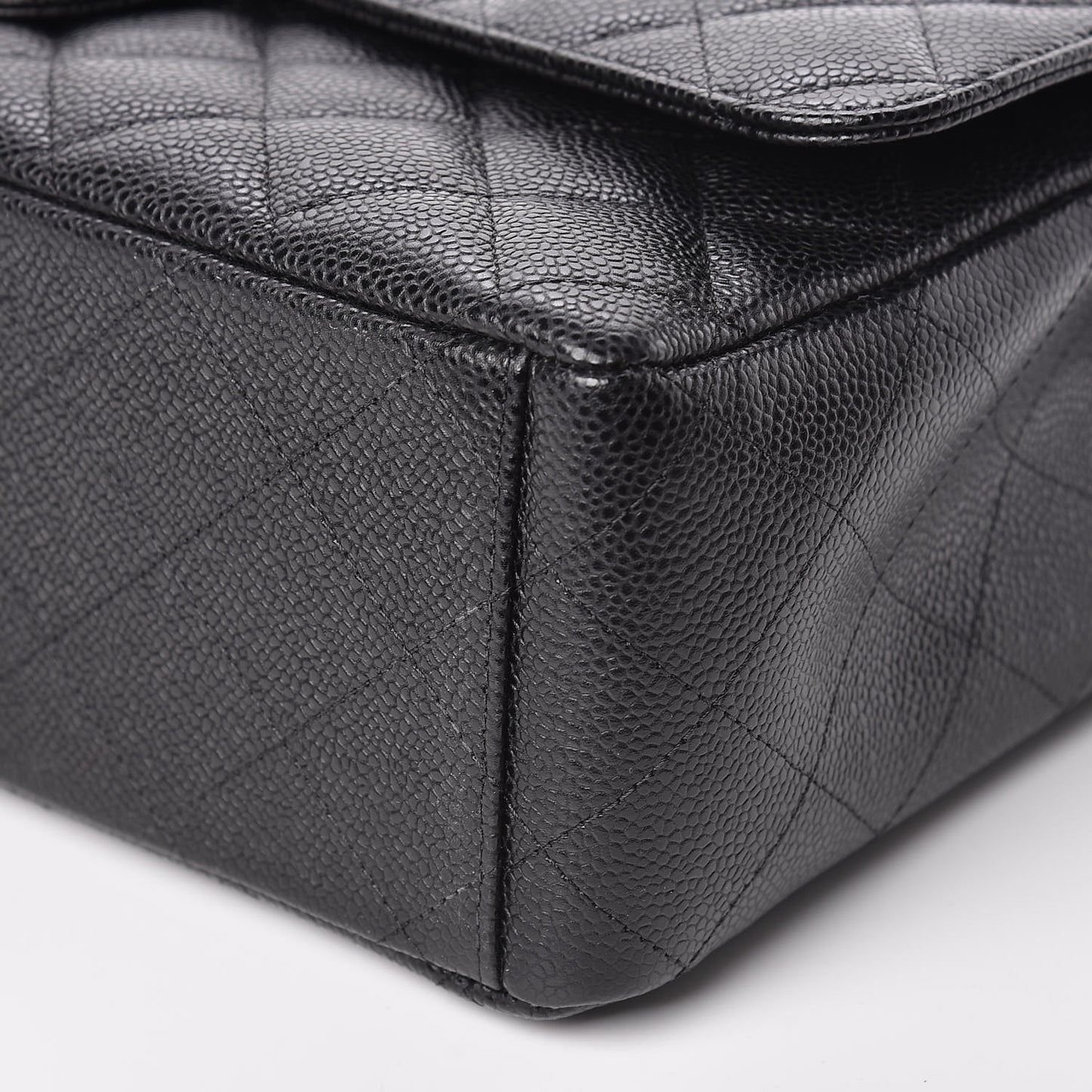 Caviar Quilted Maxi Double Flap Black