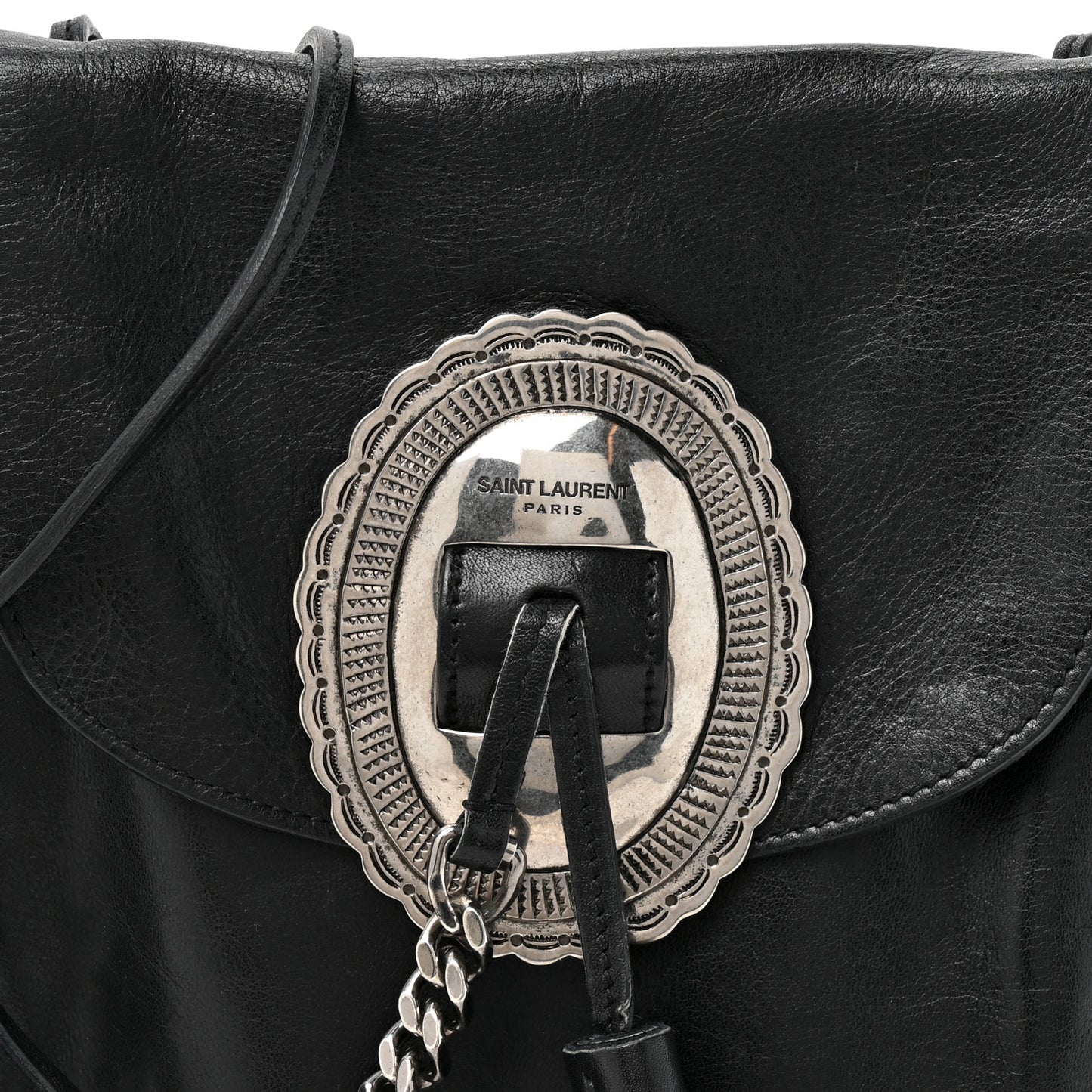 Lambskin Anita Tassed Crossbody Bag Black