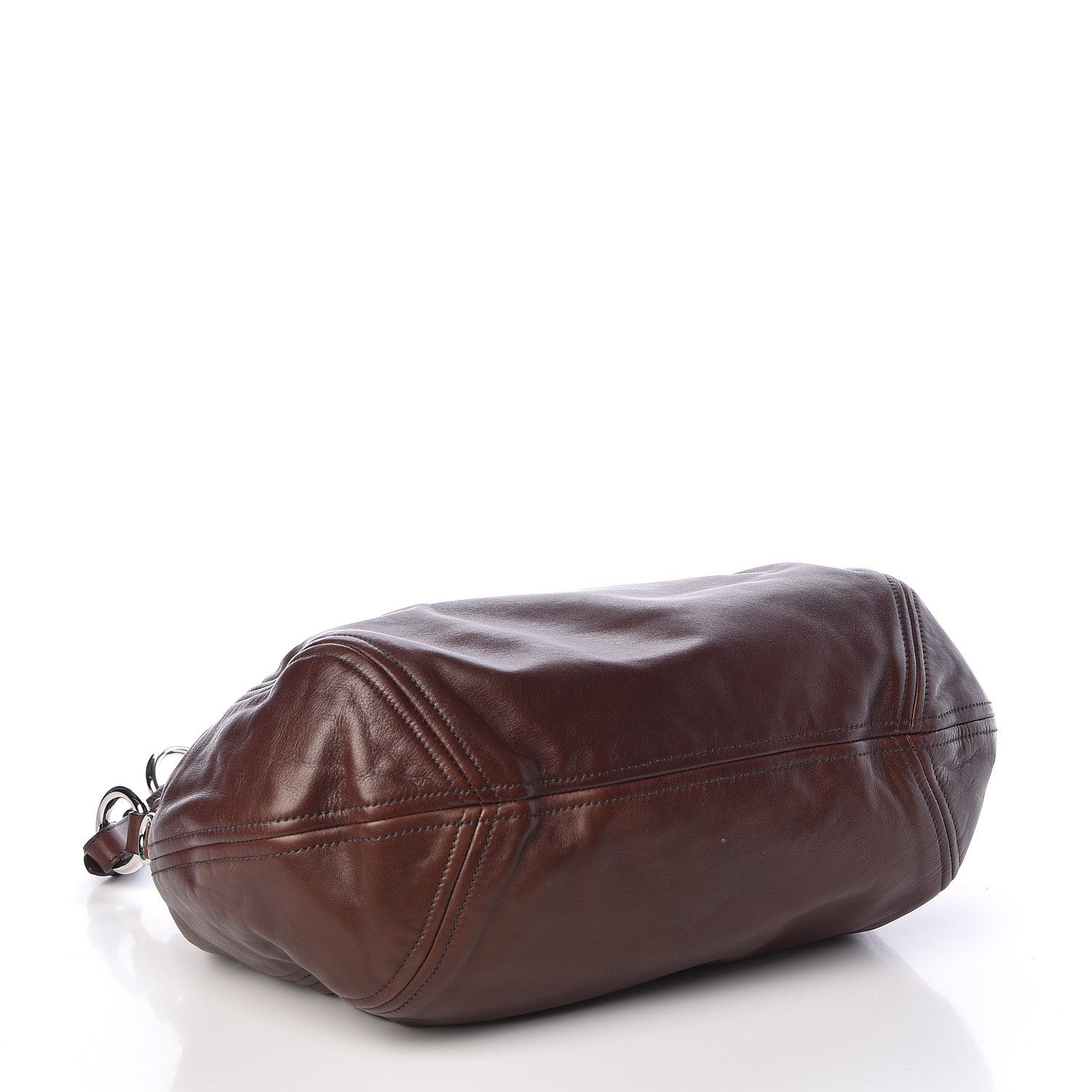 Prada Soft Calf Pleated Hobo Nocciolo 4 of 11