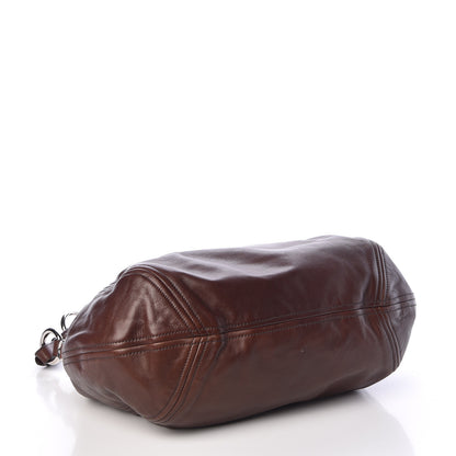 Prada Soft Calf Pleated Hobo Nocciolo 4 of 11