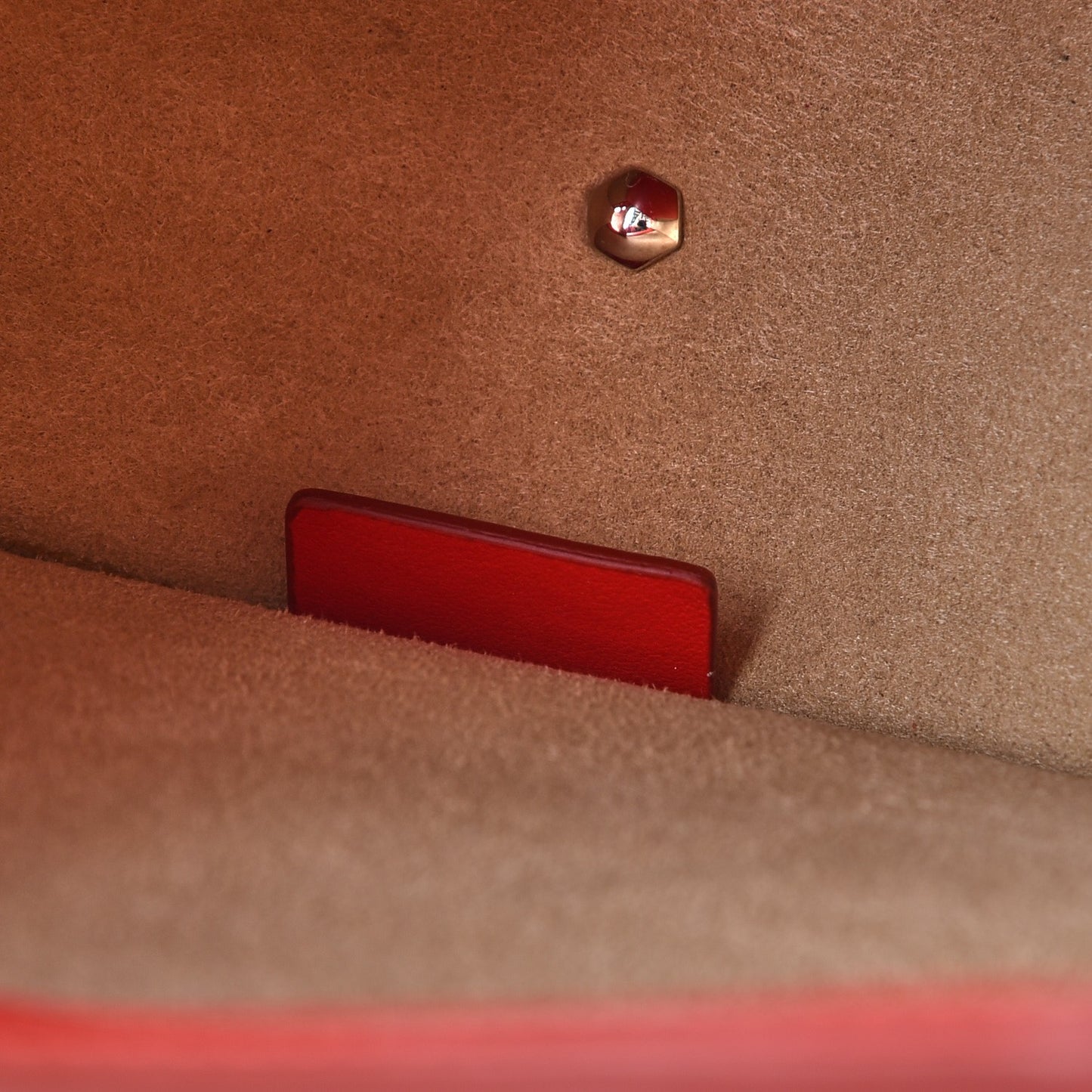 Calfskin Mini Infinity Saddle Bag Medium Red