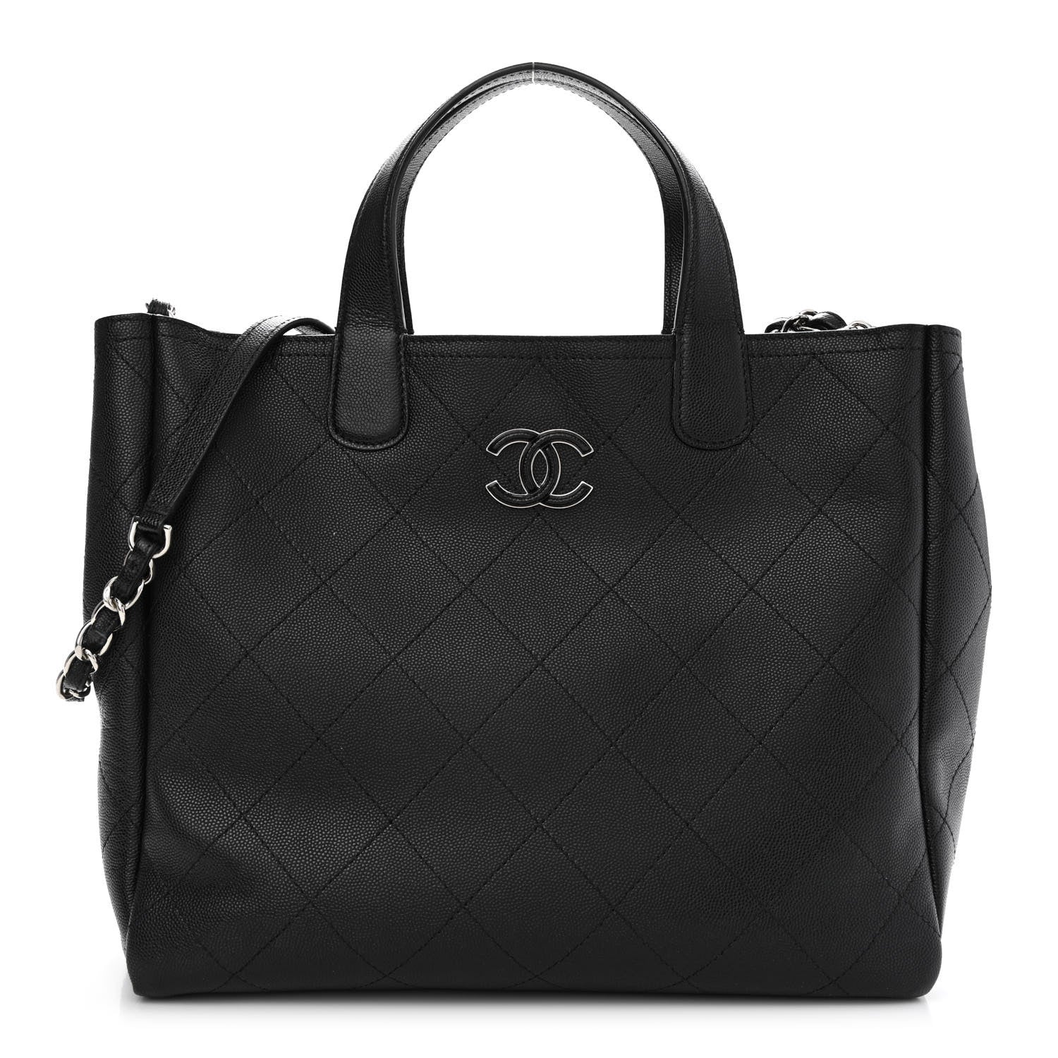 Chanel Caviar Stitched Medium Lady Coco Shopping Tote Black 1 of 10