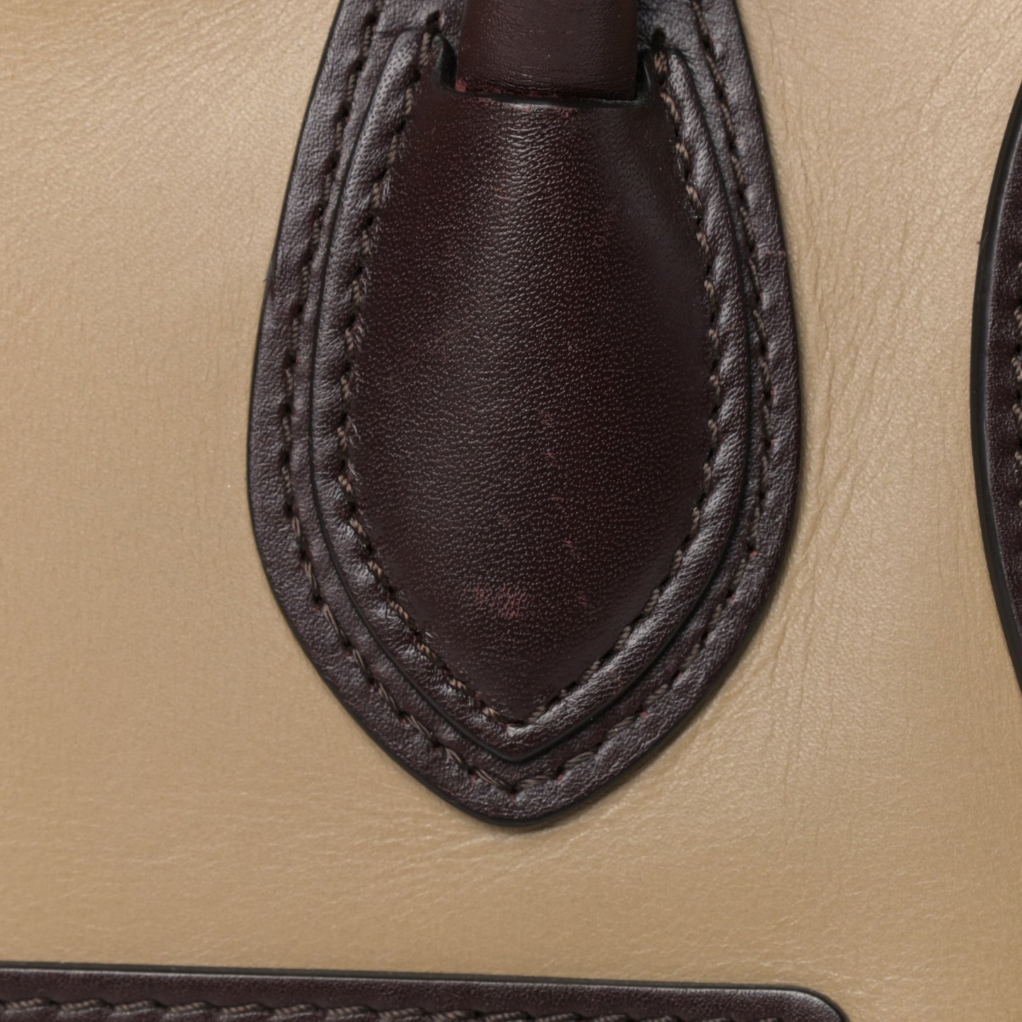 Smooth Calfskin Suede Micro Tri-Color Luggage Beige