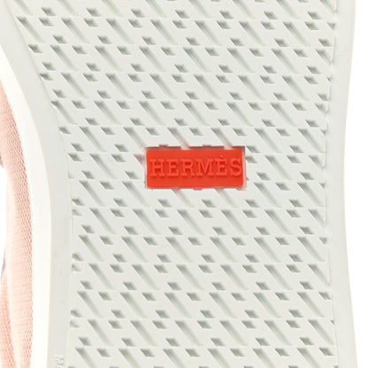 Hermes Calfskin Canvas Day Sneakers 36 Framboise White 6 of 9