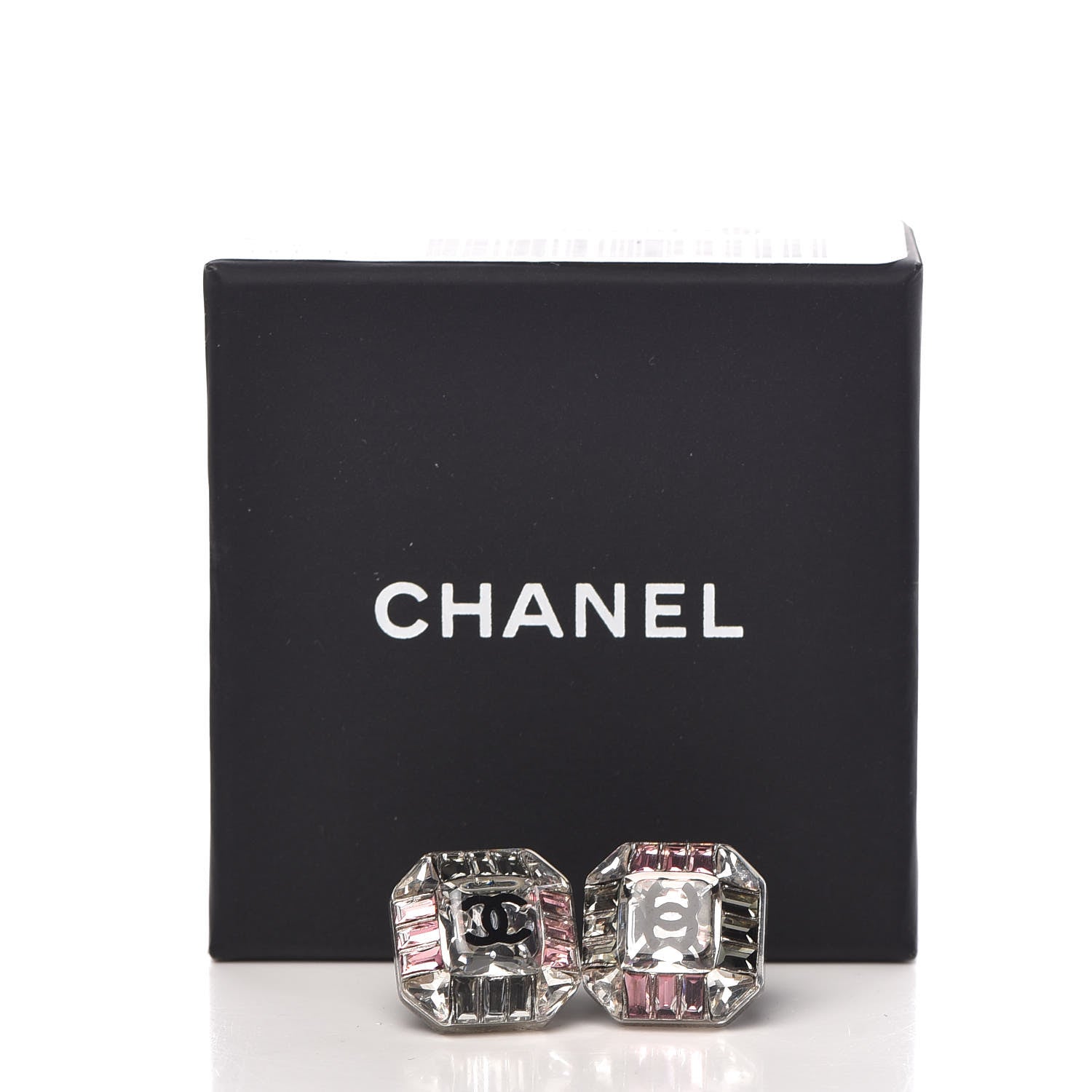 Chanel Crystal CC Square Charm Earrings 5 of 5