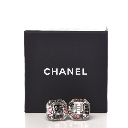 Chanel Crystal CC Square Charm Earrings 5 of 5