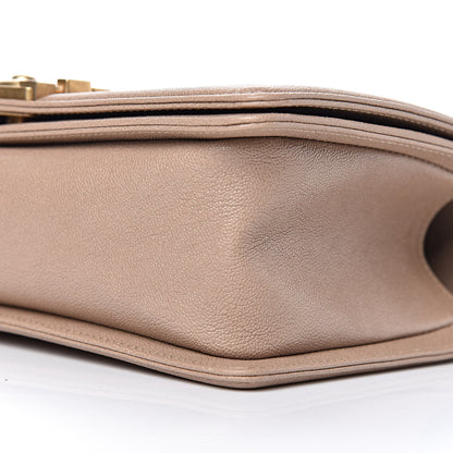 Chanel Caviar Quilted Medium Boy Flap Dark Beige 9 of 9