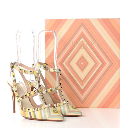Valentino Garavani Nappa Native Couture 1975 Rockstud Ankle Strap Pumps 36 Multicolor 8 of 8