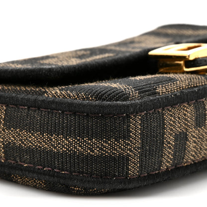 Fendi Fabric Jacquard FF 1974 Nano Baguette Charm Tobacco Moro Black 10 of 11