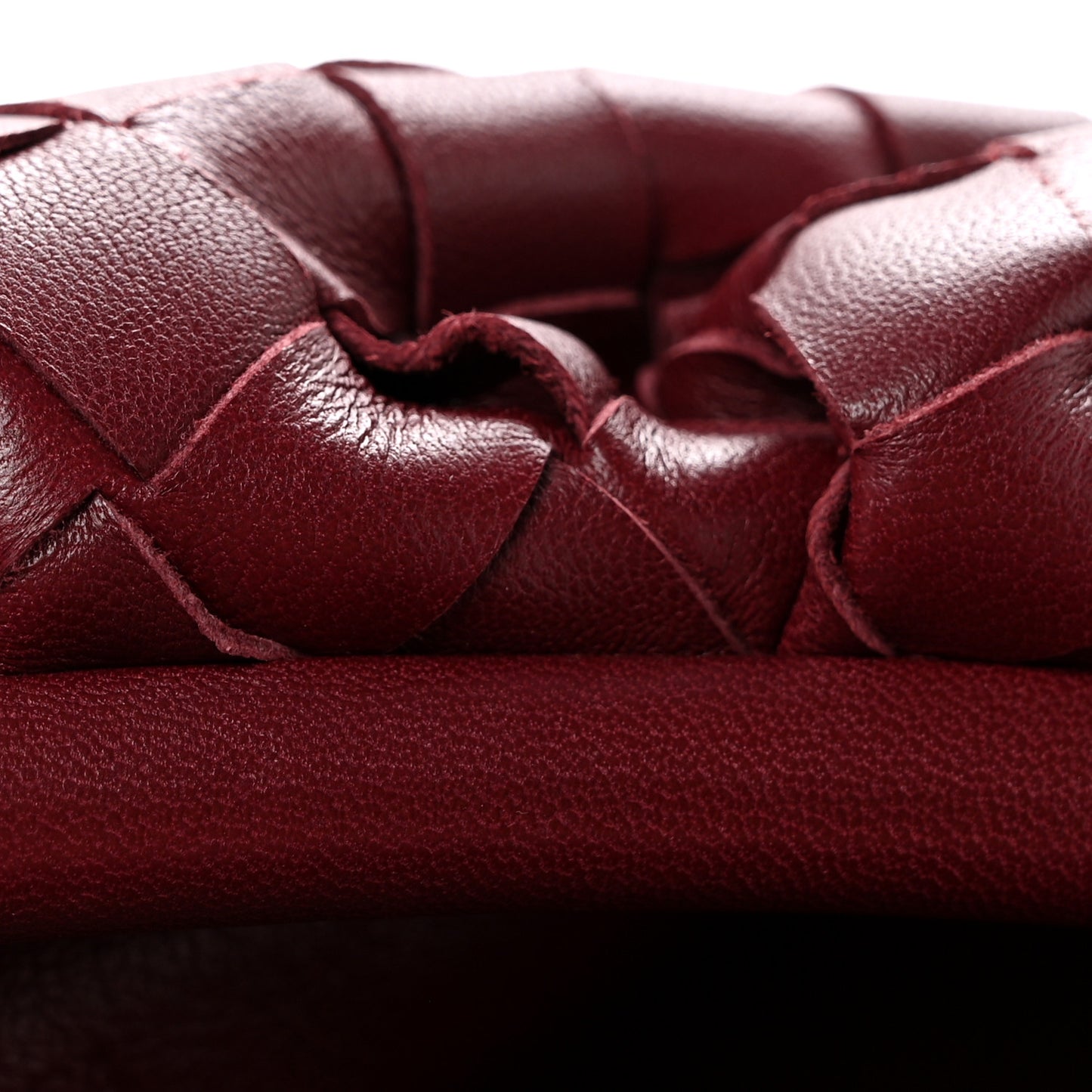 Nappa Maxi Intrecciato The Pouch Oversized Clutch Bordeaux