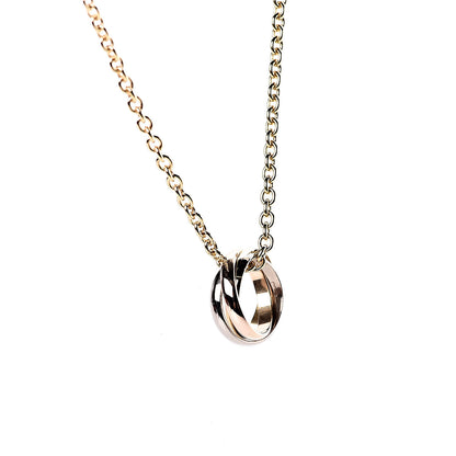 Cartier 18K Pink Yellow White Gold Baby Trinity Pendant Necklace 4 of 7